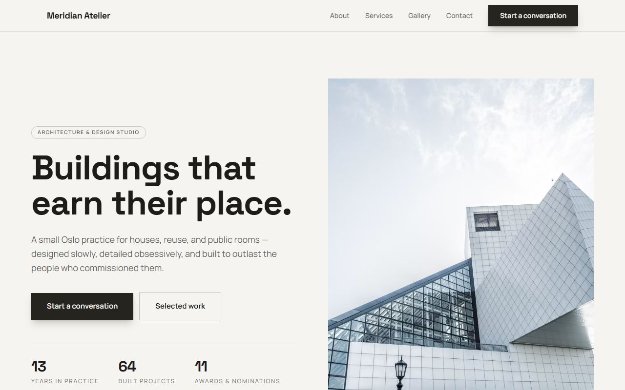 Architecture Atelier template preview