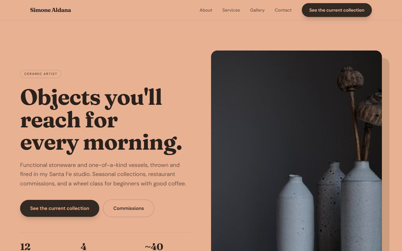 Clay Atelier template preview