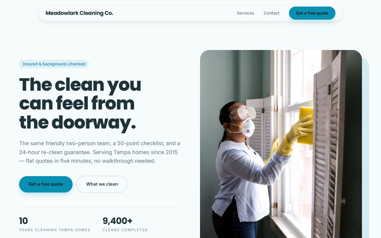 Cleaning — Fresh template preview