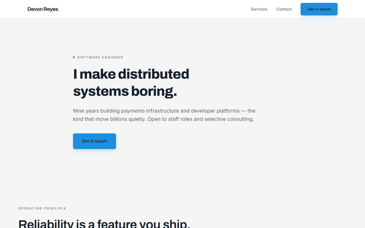 Clearline CV template preview