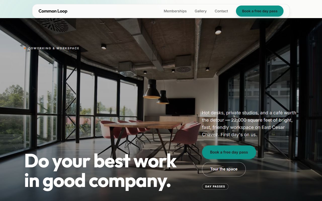 Coworking Modern template preview