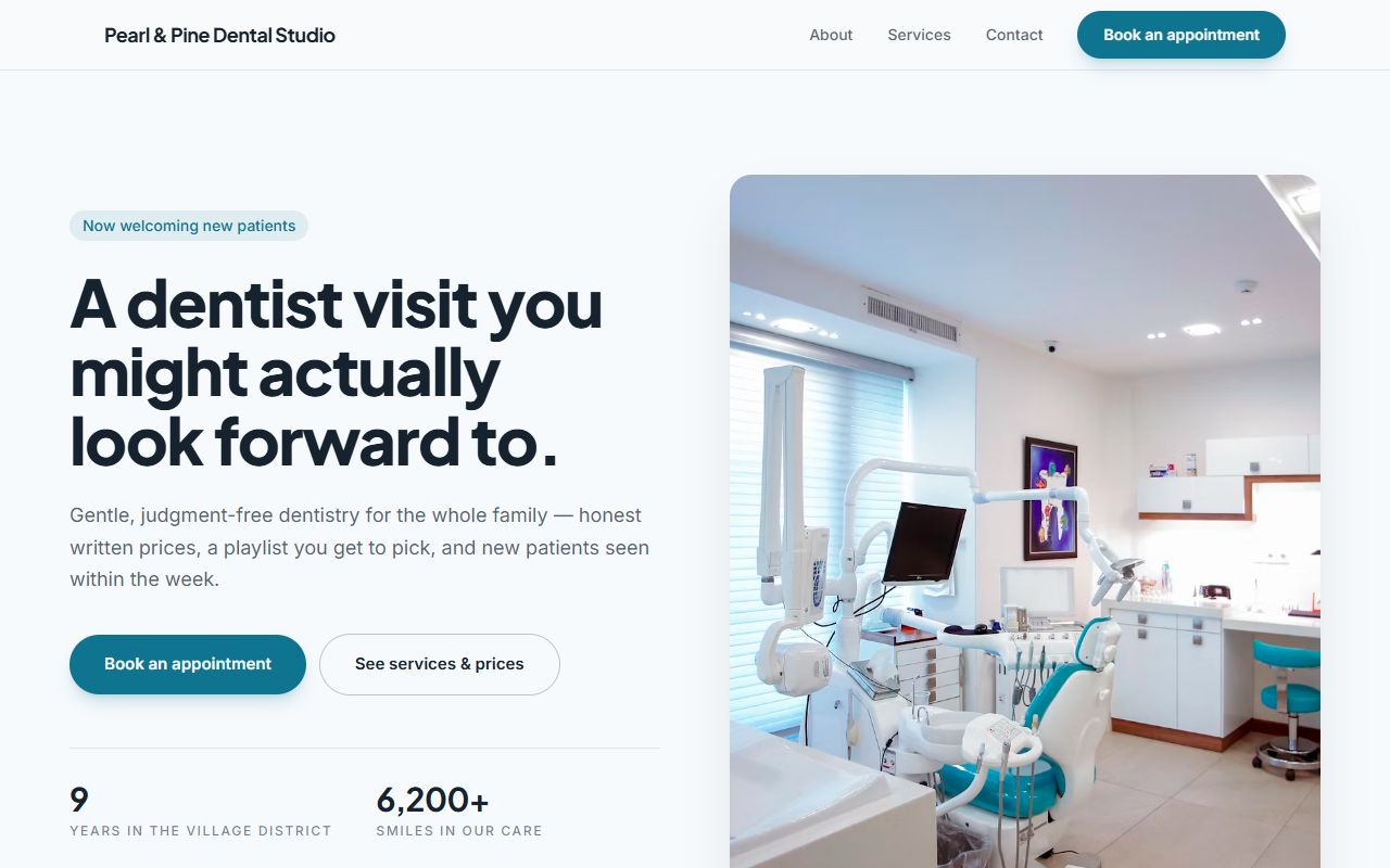 Dental — Bright template preview