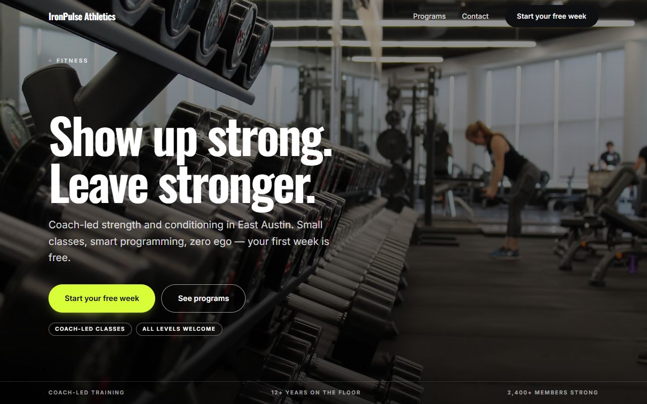 Fitness Bold template preview
