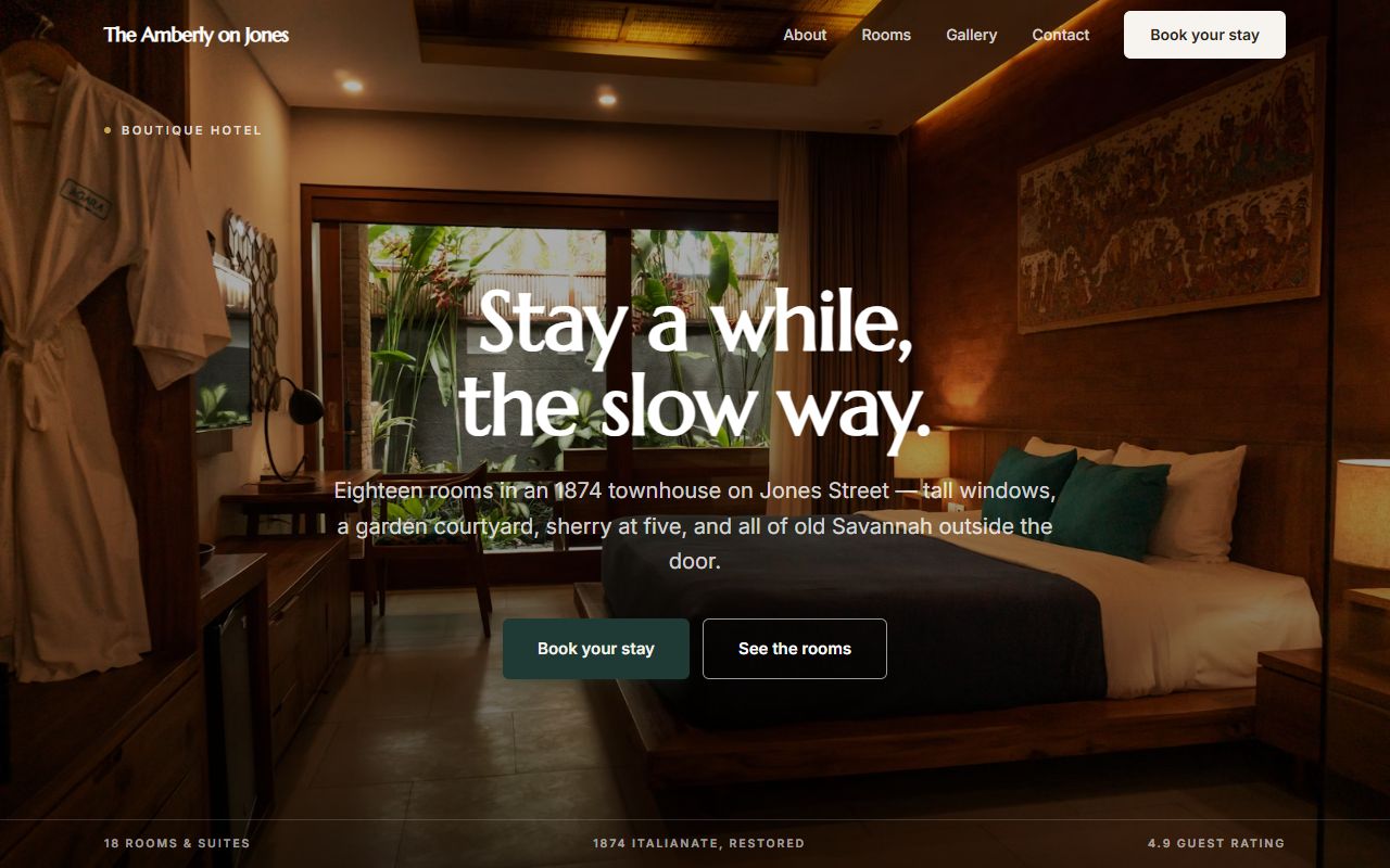 Hotel — Boutique template preview