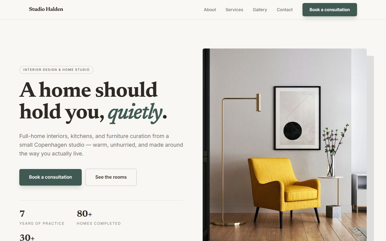 Interior Minimal template preview