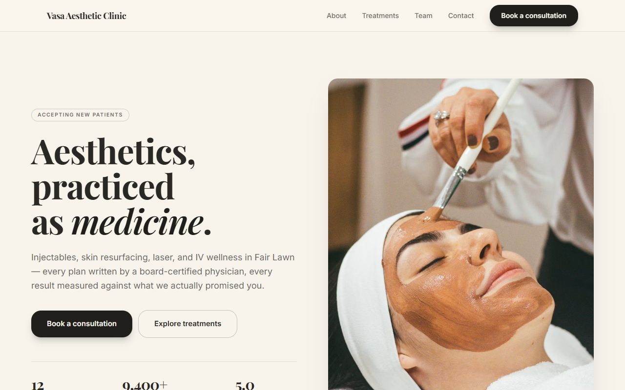 Ivory Clinic template preview
