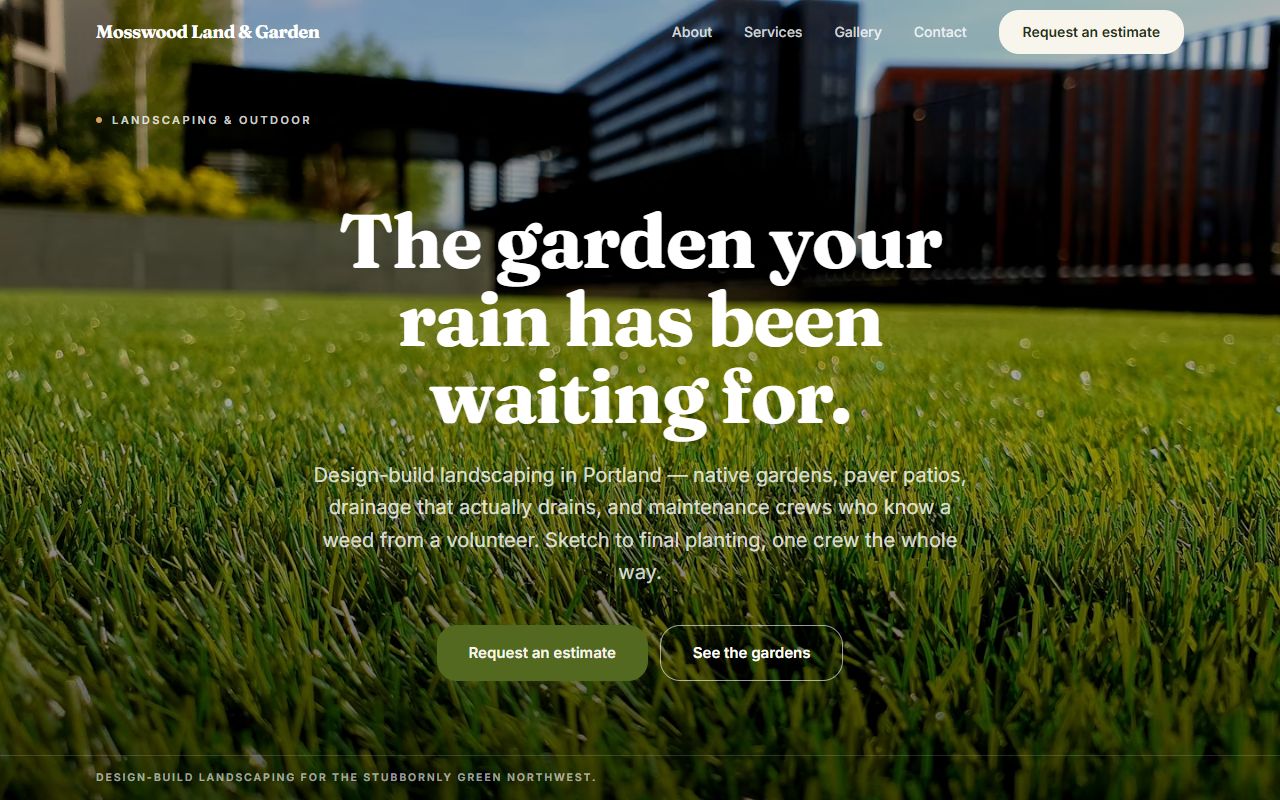 Landscaping — Green template preview