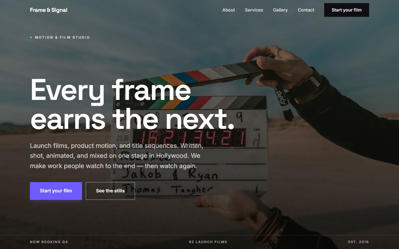 Motion Frame template preview