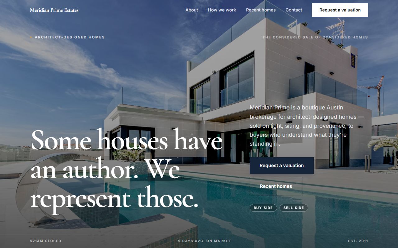 Prime Estates template preview