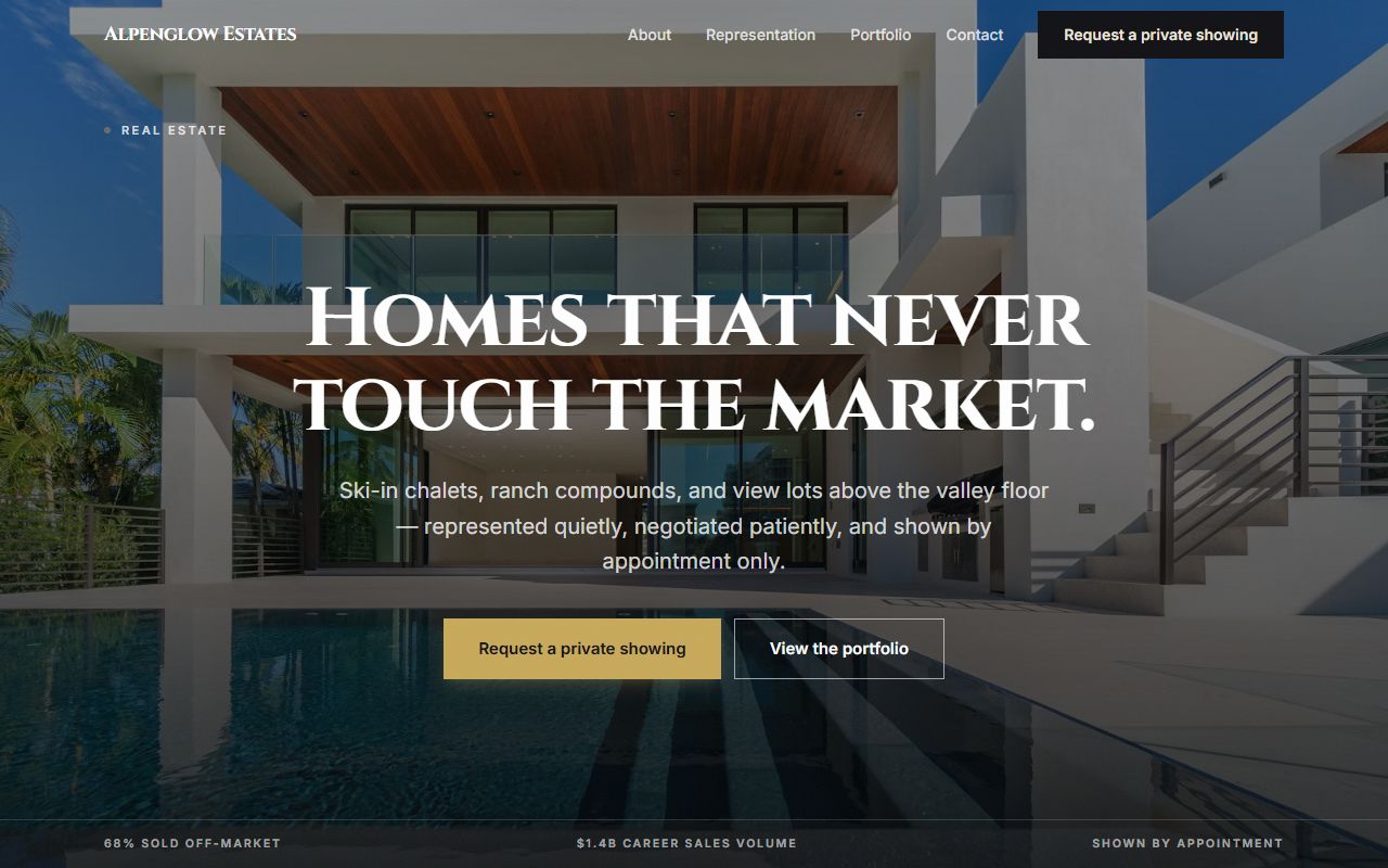 Real Estate — Luxury template preview