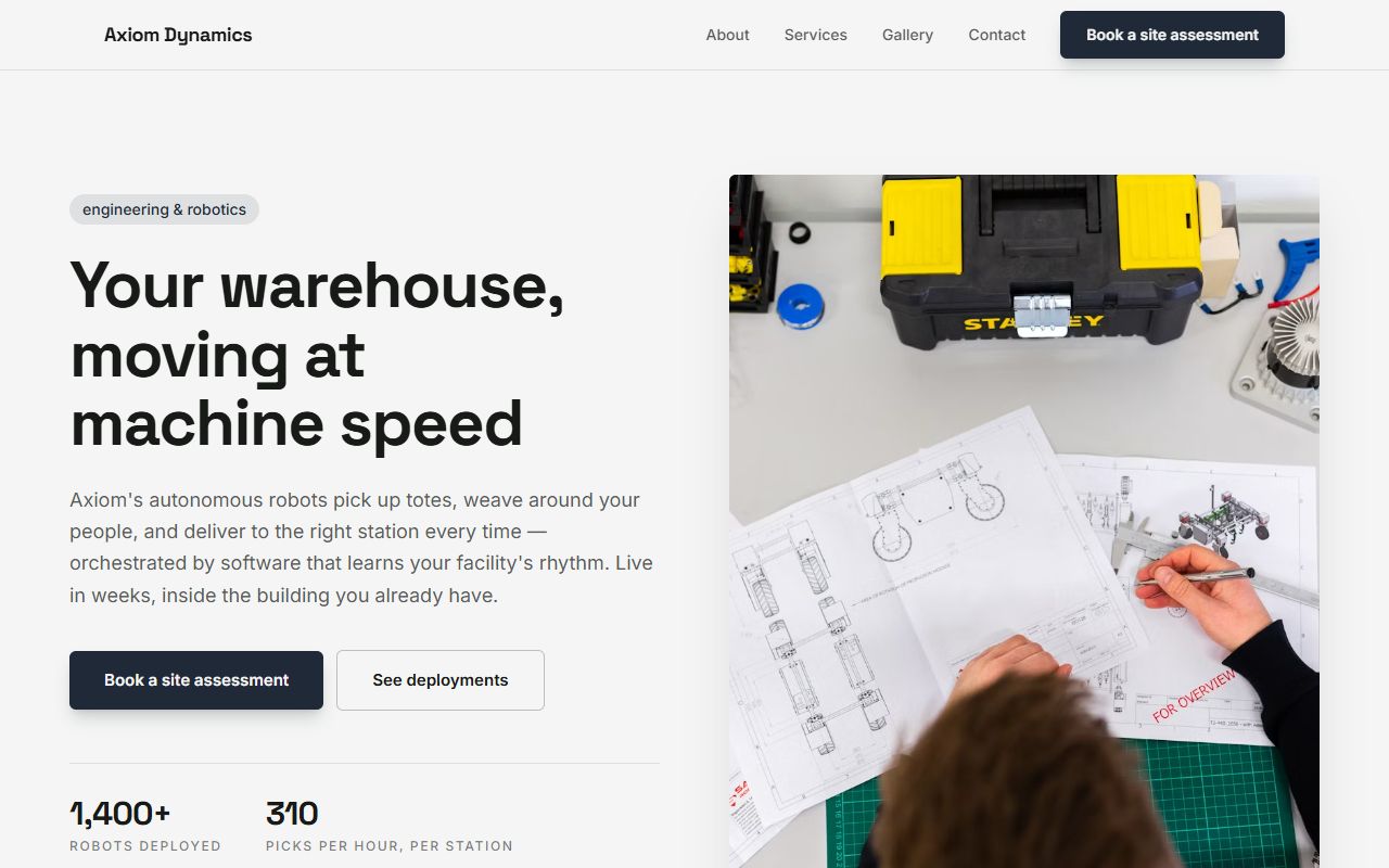 Robotics Lab template preview