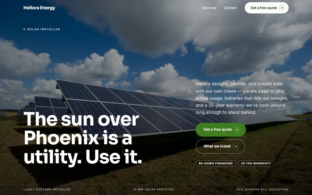 Solar Modern template preview